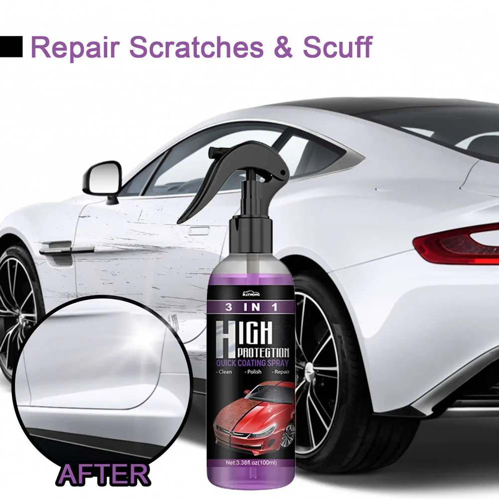 3 In 1 Car Ceramic Coating Spray 100ml Auto Nano Ceramic Coating Car Nano Spray Car Scratch Repair Body Compound Scratch Repair