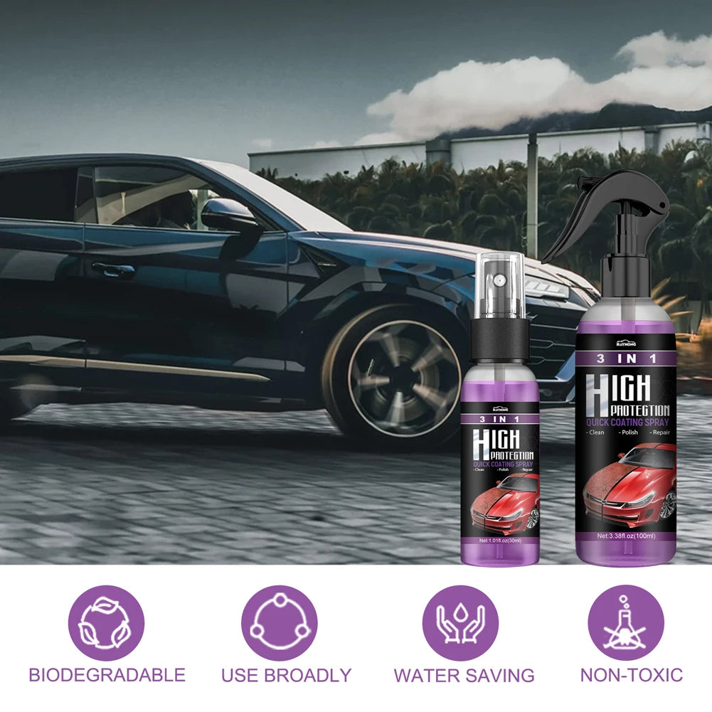 3 In 1 Car Ceramic Coating Spray 100ml Auto Nano Ceramic Coating Car Nano Spray Car Scratch Repair Body Compound Scratch Repair