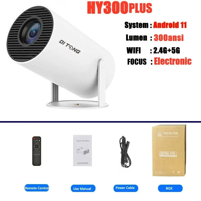 Plus HD Projector Portatil 4K 1280x720P Android Wifi LED